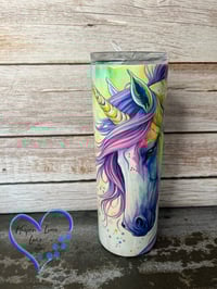 Image 1 of 20oz Unicorn Holographic Sublimation Tumbler 