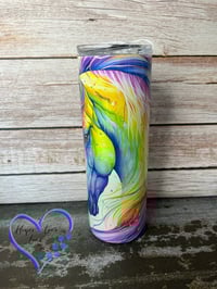 Image 2 of 20oz Unicorn Holographic Sublimation Tumbler 