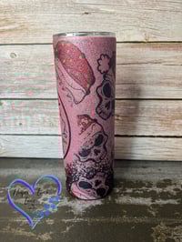 Image 2 of 20oz So Merry It's Scary Glitter Sublimation Tumbler 
