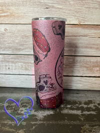 Image 3 of 20oz So Merry It's Scary Glitter Sublimation Tumbler 