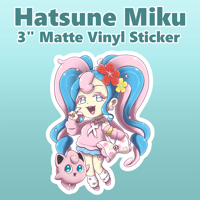 Image 1 of Fairy Trainer Hatsune Miku (+Jigglypuff) Sticker