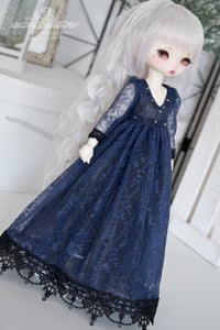 Image 1 of LIMITED - blue and black lace gown for Dodollsdream Teacup girls