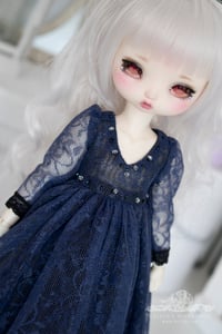 Image 3 of LIMITED - blue and black lace gown for Dodollsdream Teacup girls