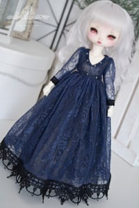 Image 2 of LIMITED - blue and black lace gown for Dodollsdream Teacup girls