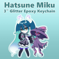 Image 1 of Ghost Trainer Hatsune Miku (+Mismagius) Acrylic Charm