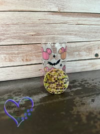 Image 4 of 16oz Mickey and Minnie Halloween  Glass Can 