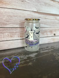 Image 1 of 16oz Spell Book  Glow in the Dark Glass Can