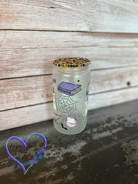 Image 3 of 16oz Spell Book  Glow in the Dark Glass Can