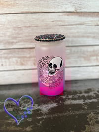 Image 1 of 16oz Just A Good Mom Trying Not to Raise Little Assholes Glass Can 