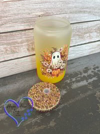Image 4 of 16oz Fall Ghost Glass Can 