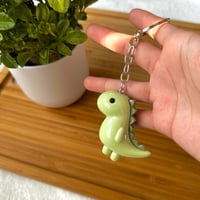 Image 1 of Chibi Iridescent Dinosaur Keychain