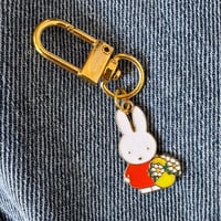 Image 2 of Gold Enamel Miffy Charm