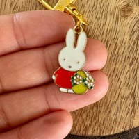Image 3 of Gold Enamel Miffy Charm