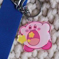 Image 1 of Kirby and Stars Keychain