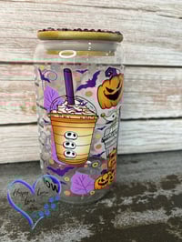Image 6 of 16oz Jack Skellington Halloween Glass Can 