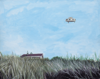 "Shoreline UAP" Original Artwork - Unframed, 20" x 16"