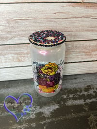 Image 1 of 16oz Fall Butterfly Shimmer Glass Can 