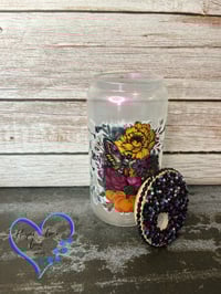Image 2 of 16oz Fall Butterfly Shimmer Glass Can 