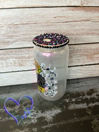 Image 5 of 16oz Fall Butterfly Shimmer Glass Can 