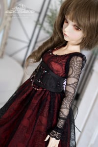 Image 4 of LIMITED - Black and red lace gown with corset for MNF/PetiteMarionette girls