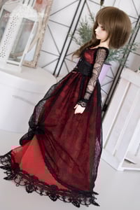Image 3 of LIMITED - Black and red lace gown with corset for MNF/PetiteMarionette girls