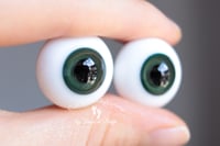 Image 3 of 20mm - Flat Back - German Glass Eyes - Dark Green