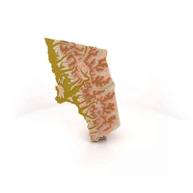 Image 2 of Glacier National Park 3D Topography Map