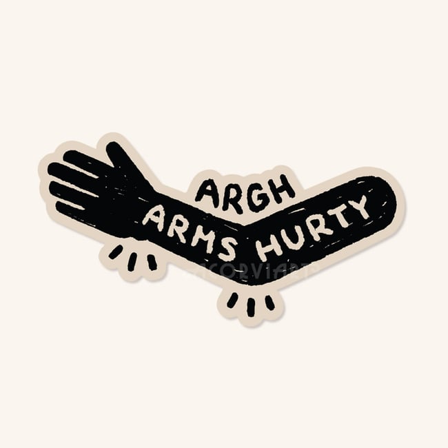 Arms Hurty Sticker