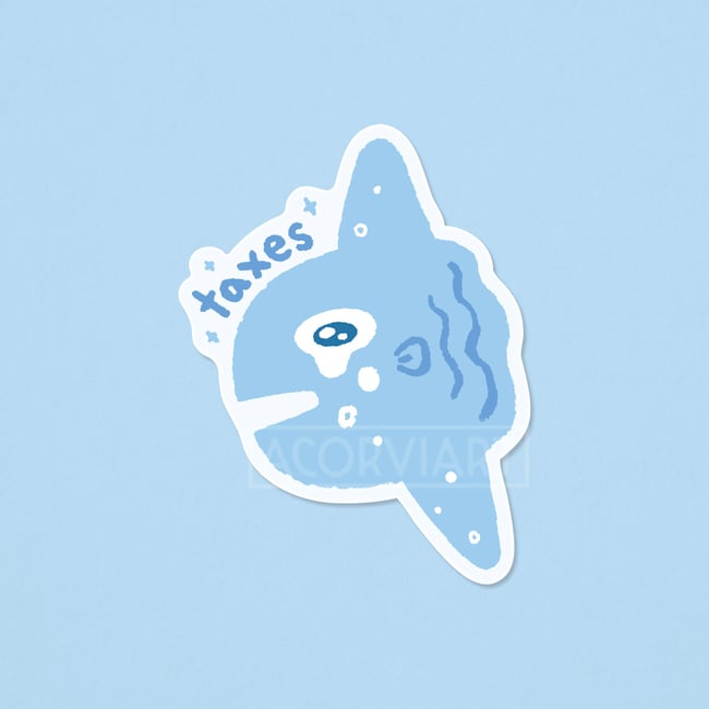 Mola Mola Taxes Sticker