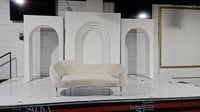 Backdrop set of 3 white wood 