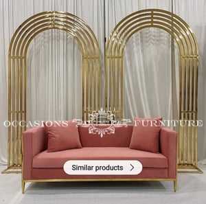 Image of Gold stainless steel arch frame   only n shape  