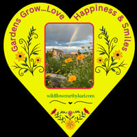 Image 5 of Rainbow Cottage Garden - Yellow Heart - Black Ladies T-shirt