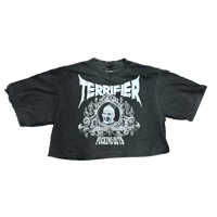 Image 1 of Terrifier crop top CHARCOAL