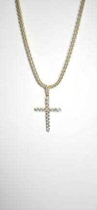 Image 2 of Plated Cross Necklace