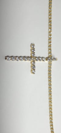 Image 3 of Plated Cross Necklace