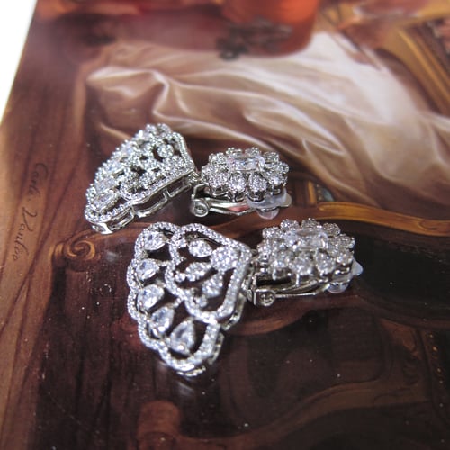 Image of Coquette's Fan clip-on earrings