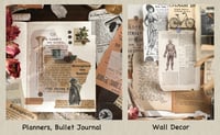 Image 4 of 150 Sheets of Vintage Scrapbook Paper for Bullet Journals Junk Planners Aesthetic Room Wall Decor