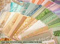 Image 4 of 96 Sheets Textured Scrapbook Paper and Mesh Fabric Assorted Set 3.9x5.5 Inch