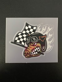 Fast Johnnie Kiss cut sticker