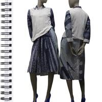 Image 8 of DRESS PRINTED WITH SKETCHBOOK PAGES IN ORGANIC COTTON