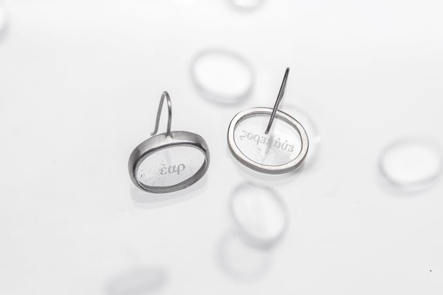 Image of "Spring, morning, freshness / shining..." silver earrings with topaz  · ἔαρ εὐάμερ ·