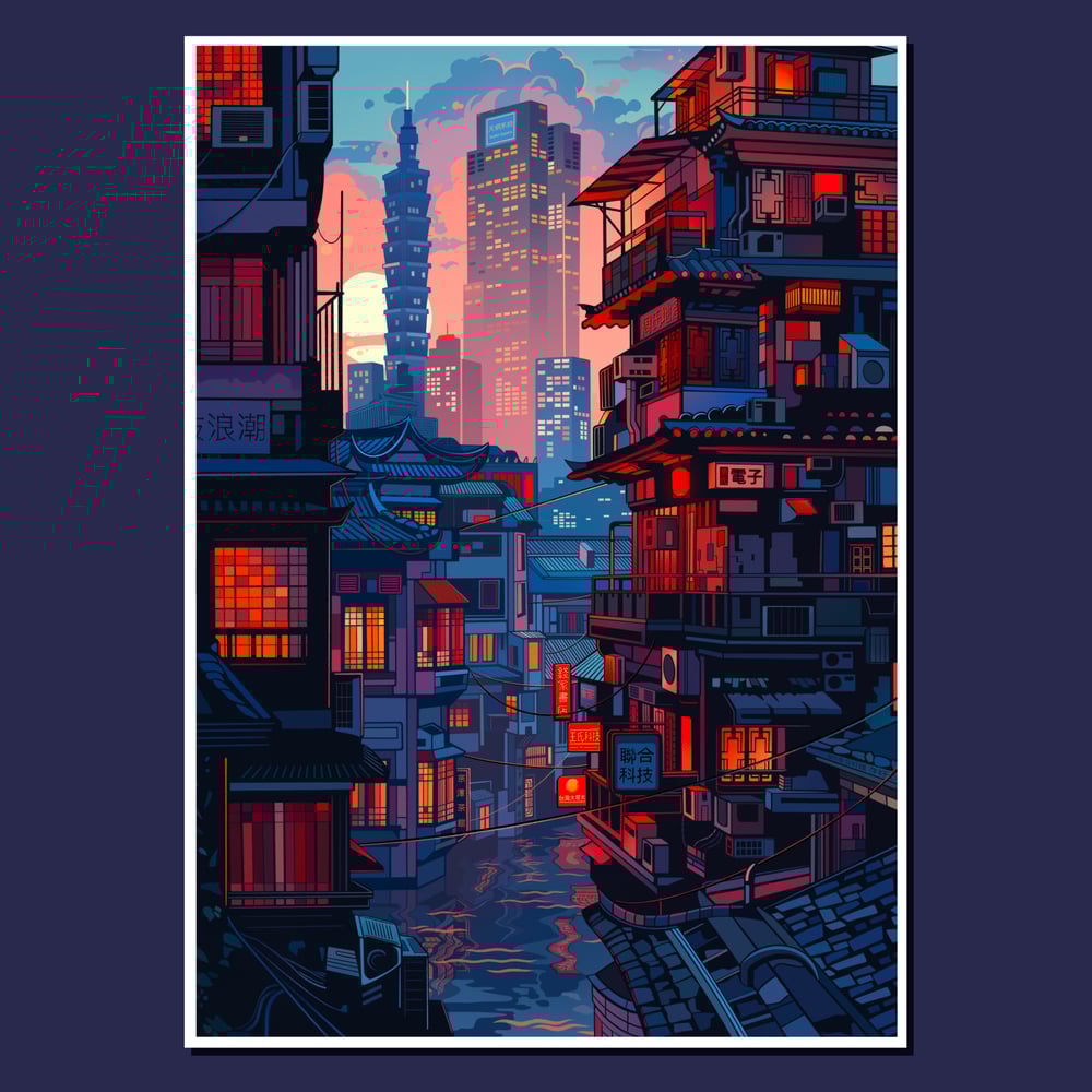 VERTICAL TAIPEI PRINT