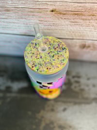 Image 2 of 16oz Fall Ice cream Glass Tumbler