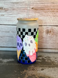 Image 1 of 16oz Fall Ice cream Glass Tumbler