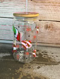 Image 5 of 16oz Grinch Glass Can 