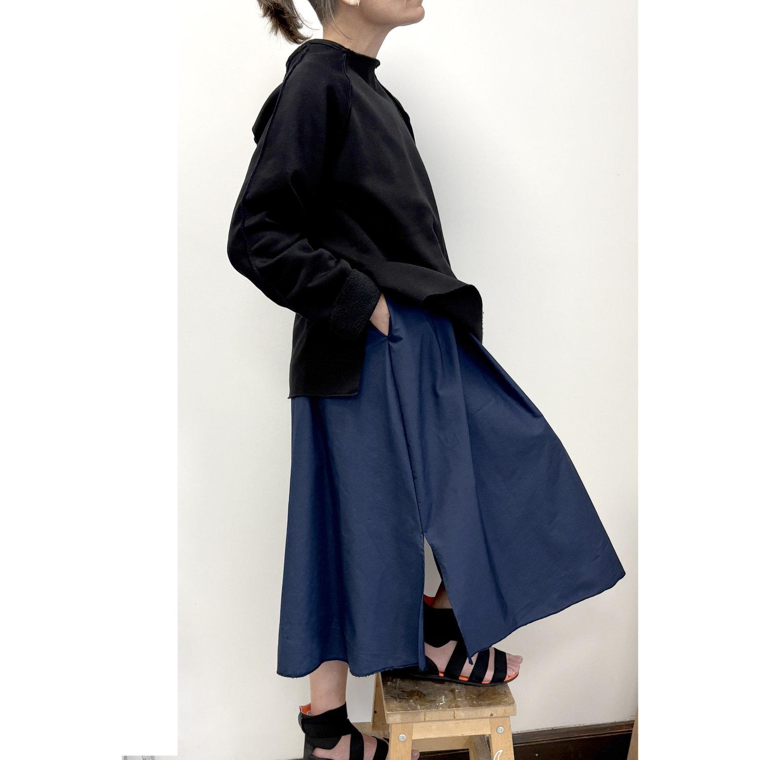 Image of SOFT COTTON FLARED DRESS