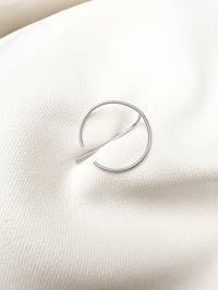 Boucle d'oreille Ellipse Argent