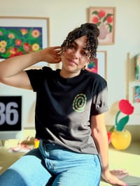 Image 3 of TEE-SHIRT noir FLEURS - COLLAB' PIMENT MARTIN