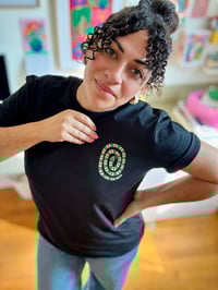 Image 2 of TEE-SHIRT noir FLEURS - COLLAB' PIMENT MARTIN