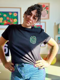 Image 9 of TEE-SHIRT noir FLEURS - COLLAB' PIMENT MARTIN